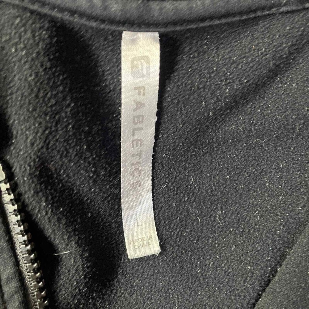 Fabletics Athletic Jacket Womens Large Black Polyester Fleece Lined Pockets - Picture 9 of 12